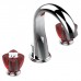THG Petale de Cristal rouge Смеситель для раковины, 3 отв., цвет: хром/красный хрусталь. U6C-A02-151