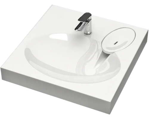 Раковина Bauedge Nimb MY2014 60х55 см, белая, с кронштейнами