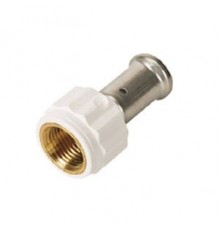 Фитинги под пресс-инструмент Муфта ВР, ПВДФ пресс (белая), 32x1 HE 18PKW-3206