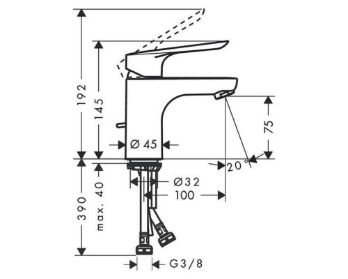 Hansgrohe Logis E смеситель для раковины, излив: 70мм, цвет: хром. 71160000 Hansgrohe Logis E смеситель для раковины, излив: 70мм, цвет: хром. 71160000