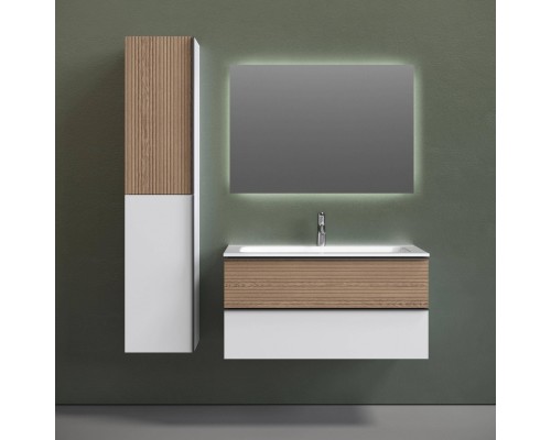 Мебель для ванной комнаты Sancos Delta 100 дуб светлый, белый