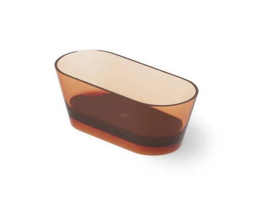Dea Design Shadow Ванна 160х70х58см., отдельностоящая, Glasstek, прозрачная смола, цвет: Sunset R1. DD8606 1600 R1