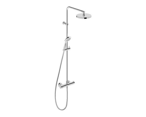 Duravit B.2 Душевая колонна с термостатическим смесителем, верхним душем, штангой и лейкой, цвет: хром. B24280008010 Duravit B.2 Душевая колонна с термостатическим смесителем, верхним душем, штангой и лейкой, цвет: хром. B24280008010