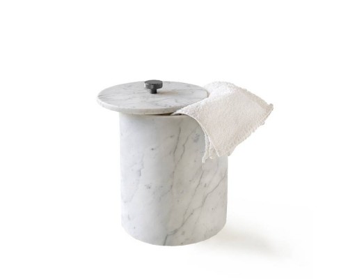 3SC Apuana 2.0 Урна с крышкой d20хh26 см, цвет: мрамор White Statuario/никель черный матовый. AP65ACFM 3SC Apuana 2.0 Урна с крышкой d20хh26 см, цвет: мрамор White Statuario/никель черный матовый. AP65ACFM
