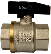 Шаровой кран TeRma CB 30222 1", вн-вн, ручка флажок