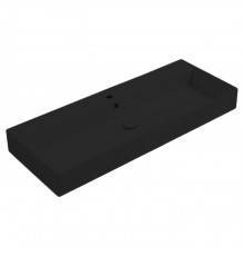Simas Agile Раковина 121х46см., подвесная, без отв., с переливом, цвет: nero matt. AG121 nero matt*0