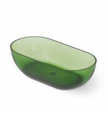 Dea Design Shadow Ванна 140х70х52см., отдельностоящая, Glasstek, прозрачная смола, цвет: Emerald R3. DD8619 1400 R3