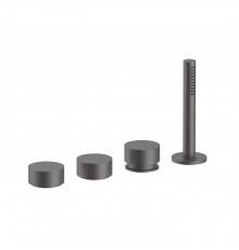 Fantini AF/21 Набортный смеситель для ванны, без излива, 4 отв., цвет: Matt Gun Metal PVD. 27 P5 A267