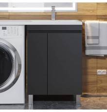 Тумба под раковину Uperwood Magenta 50 под стиральную машину, напольная, с дверцами, черная