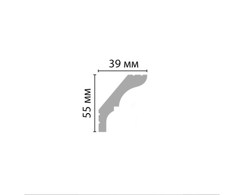 Плинтус потолочный гладкий DECOMASTER D112ДМ (55*39*2000мм) Плинтус потолочный гладкий DECOMASTER D112ДМ (55*39*2000мм)