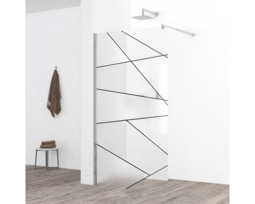 Душевая перегородка Ceruttispa Pick T120 120 см, профиль хром