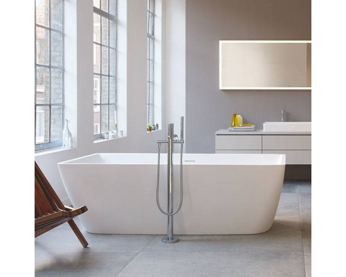 Duravit DuraSquare Ванна 185x85x61см, отдельностоящая с панелью и ножками, со спец слив-переливом, цвет: белый. 700430000000000