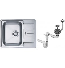 Alv 1065681 Line 60 Мойка I обор, 1 чаша, 0,6 мм, NAT, 3½ 615х500х160 мм, + сифон 1064388, шк 500 1065681