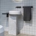Agape Lariana Раковина 46.5x13см., без отв., круглая, с колонной, мрамор Carrara, цвет: белый. ACER1073MC *0
