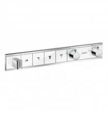 Hansgrohe RainSelect Смеситель для душа, термостатический, 4 источника, СМ, внешняя часть, цвет: хром/белый. 15357400