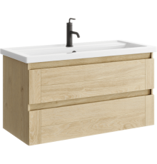 AQ AST0110DD Astrid Тумба подвесная с двумя ящиками, дуб давос, 975х400х515 мм AST0110DD