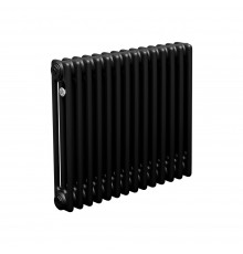 Трубчатый радиатор ТЕПЛОФОРТ ТР3057, 14 секций, боковое подключение 3/4”, черный мат 200083