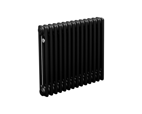 Трубчатый радиатор ТЕПЛОФОРТ ТР3057, 14 секций, боковое подключение 3/4”, черный мат 200083