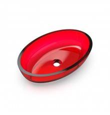 Knief Oval Shape Раковина накладная 55x37x13см., без отв., из полимерного материала, цвет: Rubin # 040. 70201040