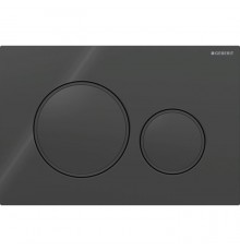 Geberit Sigma20 Клавиша для двойного смыва, круглая, цвет: черный матовый. 115.882.DW.1