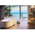Jacuzzi Arga Ванна 175x85x57 см отдельностоящая, Swirlpool Illumatherapytrade;4 форсунки, подсветка Rainbow, цвет: белый глянцевый. ARG101C0118
