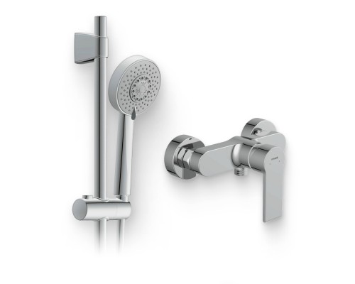 Душевой комплект Смеситель для душа Cersanit Brasko 63022 хром + Гарнитур Neno 63068 хром