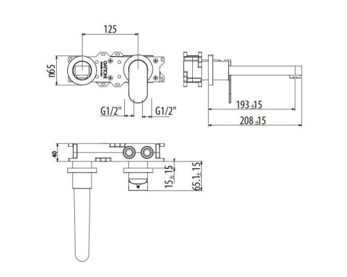 Gattoni H2Omix7000 Смеситель для раковины, встраиваемый, с GBOX, цвет: черный матовый. 7003570NO Gattoni H2Omix7000 Смеситель для раковины, встраиваемый, с GBOX, цвет: черный матовый. 7003570NO