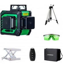 Комплект Лазерный уровень INSTRUMAX GL 3-360 Master SET+Штатив телескопический с резьбой 1/4 (5/8) дюйма INSTRUMAX TR-120