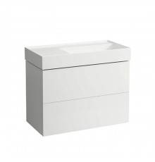 Laufen Kartell Тумба с раковиной 88x45x60см, без отв.,2 ящика, органайзер для ящика, с полочкой слева, цвет: белый матовый. 8.1033.9.000.112.1,  4.0760.8.033.640.1