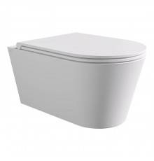 Alice Hide Round Унитаз 57х37см., подвесной, безободковый, без сиденья и крышки, цвет: белый матовый. 31170109,  FIX10