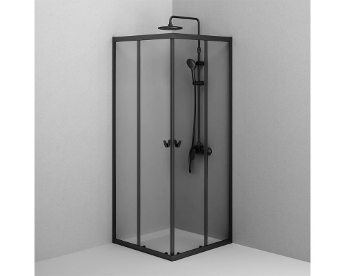 Душевой уголок AM.PM Sunny W87G-403-8080-BT 80x80 см, черный матовый
