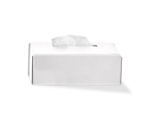 Decor Walther Nappa KB Коробка для салфеток, цвет: Натуральная кожа NAPPA белоснежная. 0938050