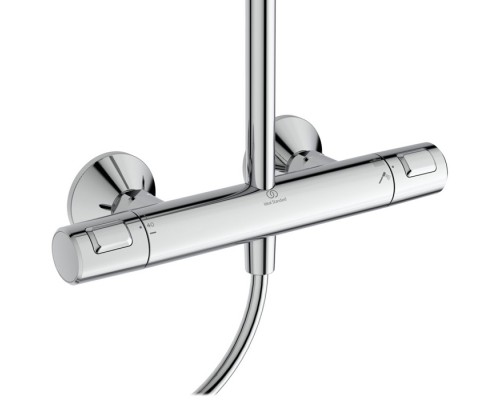 Ideal Standard Ceratherm T25 Душевая система с термостатическим смесителем, верхним душем Oslash;25см., держателем, лейкой для душа и шлангом 150см., цвет: хром. A7627AA