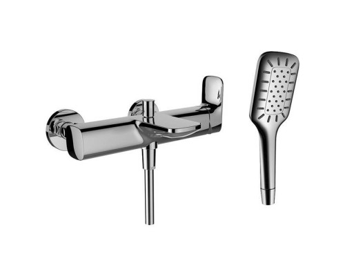 Laufen Cityplus Смеситель для ванны/душа, настенный, с ручным душем MyCity100 и шлангом 150см., цвет: хром. 3.2175.7.004.136.1
