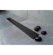 Душевой лоток BETTOSERB Frameless Matte Black 750 ; Дизайн-вставка двухсторонняя (металл без перфорации матовый хром / полая под плитку)
Система отвода вторичного конденсата 
Минимальная высота монтажа 65 мм
Пропускная способность до 100 л/мин с гидроза