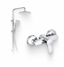 Душевой комплект Смеситель для душа Kludi Pure Easy 378410565 + Стойка Freshline dual shower system 6709005-00