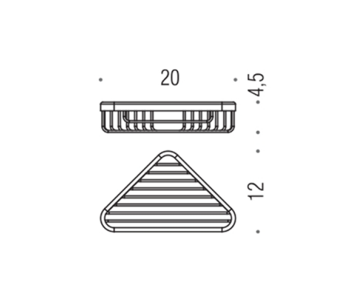 Colombo Basic Угловая металлическая полочка 20.5x12x4.5см, цвет: хром. B2732.CR Colombo Basic Угловая металлическая полочка 20.5x12x4.5см, цвет: хром. B2732.CR