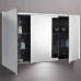 BURGBAD Eqio Зеркальный шкаф с LED подсветкой 5Вт IP24, 120х80х17см, 3 зерк. двери с обоих сторон, версия левая L, цвет: серый. SPGT120LF2010