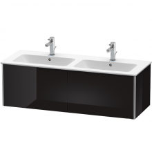 Duravit XSquare Тумба подвесная, 128х47.8х40см, с раковиной, с 2 выдв ящик, цвет: черный глянц. 2336130000,  XS407504040