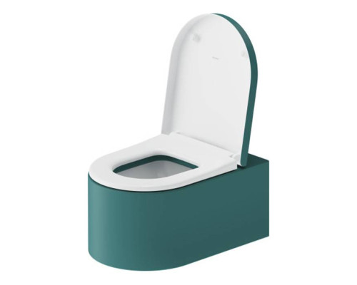 Duravit Millio Унитаз подвесной, 37х57см.,  декор Smooth, крепление в компл., цвет: аквамарин матовый. 250409FA