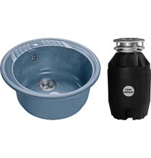 Комплект Мойка GranFest Rondo GF-R520 графит + Измельчитель Bone Crusher BC 810-AS