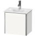 Duravit XSquare База подвесная 43x30.8x39.7см с раковиной, 1 дверца, петли слева, цвет: глянцевый белый. XS4220L2222,  07334500411