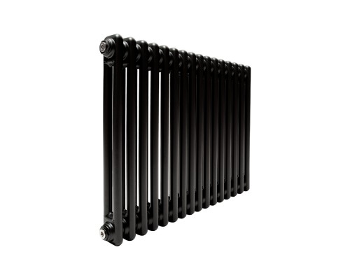 Трубчатый радиатор ТЕПЛОФОРТ ТР2057, 16 секций, боковое подключение 3/4”, черный мат 200102
