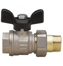 Шаровой кран Rubinetterie Bresciane полнопроходный UNI-SFER 3/4 вн/нар резьба американка, бабочка 4604270000
