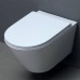 Azzurra Forma Унитаз подвесной безободковый 54х37х34см с сиденьем soft close антигрязевое покрытие, цвет: белый. FOR1800/F bi/cr, FMVKSPE00000BI