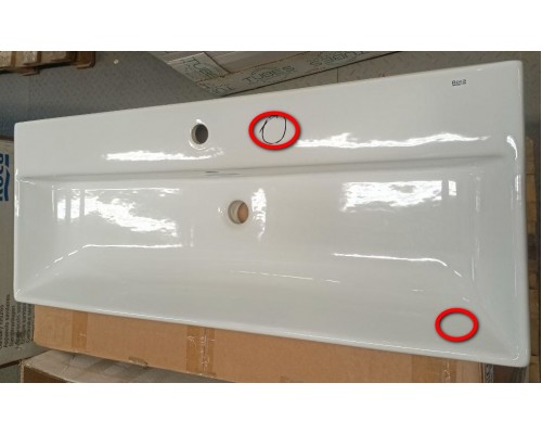 SaleRoca3274C600Y Oleta Раковина мебельная 1000х390х163(115) мм, с отв. под смес., с отв. перел. Sale3274C600Y_1129