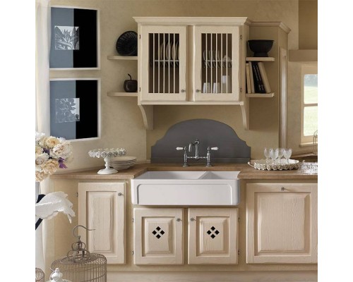 Kerasan Hannah Oxfordshire Раковина 100x47x25.4 см, без отв., кухонная, цвет: белый. 543001