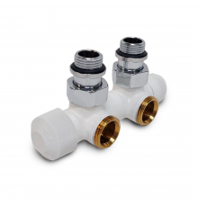 Узел нижнего подключения термостатический SR Rubinetterie угловой 1/2 х3/4 Е Белый (правый) 0684-1500VCEA