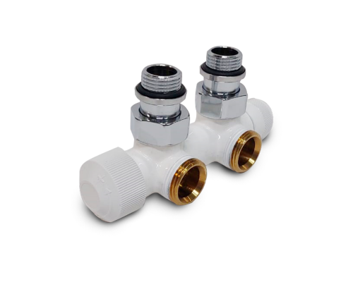 Узел нижнего подключения термостатический SR Rubinetterie угловой 1/2 х3/4 Е Белый (правый) 0684-1500VCEA