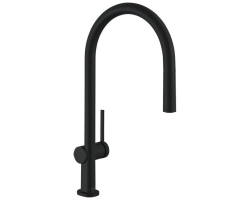 Hansgrohe Talis M54 Кухонный смеситель, на 1 отв, излив: 21см, с вытяжным изливом, цвет: черный матовый. 72802670 Hansgrohe Talis M54 Кухонный смеситель, на 1 отв, излив: 21см, с вытяжным изливом, цвет: черный матовый. 72802670